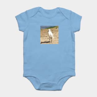 A Heron on the beach 1 Baby Bodysuit